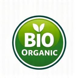 Logo officiel de certification agriculture biologique française, un badge rond vert avec le mot 'BIO' en blanc, entouré d'une feuille stylisée.