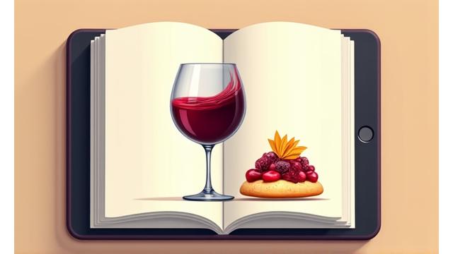 Illustration d'un eBook sur les accords mets-vins